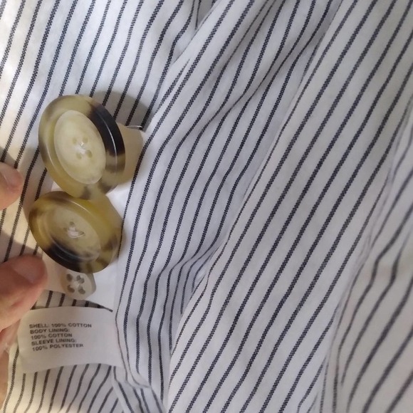 Vintage Gap Pea Coat Double Breasted Buckle Detail Front Pockets Soft Cream W M - Picture 7 of 15